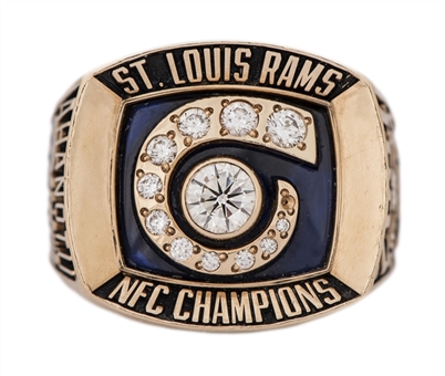 2001 St. Louis Rams NFC Championship Players Ring With Original Presentation Box (Ahonotu LOA)